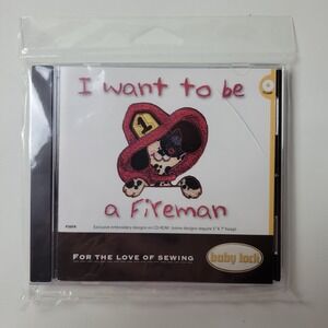Baby Lock I Want To Be A Fireman Embroidery Designs CD-ROM P36FR Lori Gardner